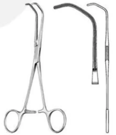 Затискач атравматичний для порожнистої вени за Сатінським-Дебейкі, двокутовий, 170 мм, 32 мм бранші RAJ IMPEX 12-106